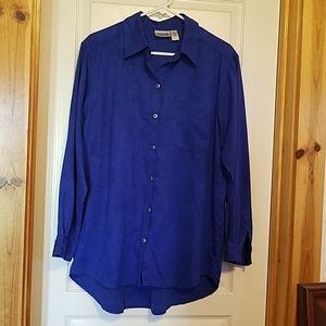 Blue Chico's Design blouse.
